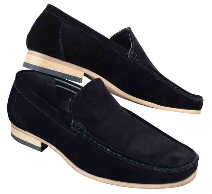 Mens suede slip on dress shoes