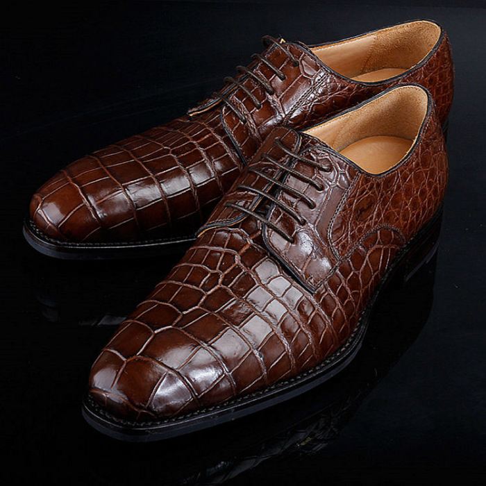 Mens crocodile skin dress shoes