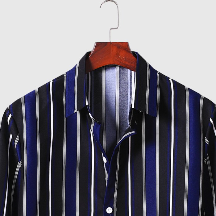 Striped dress shirt mens