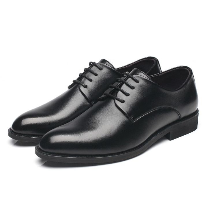 Mens black spiked dress shoes