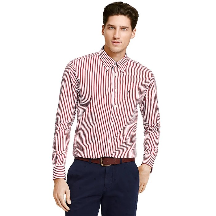 Men's pinstripe dress shirt