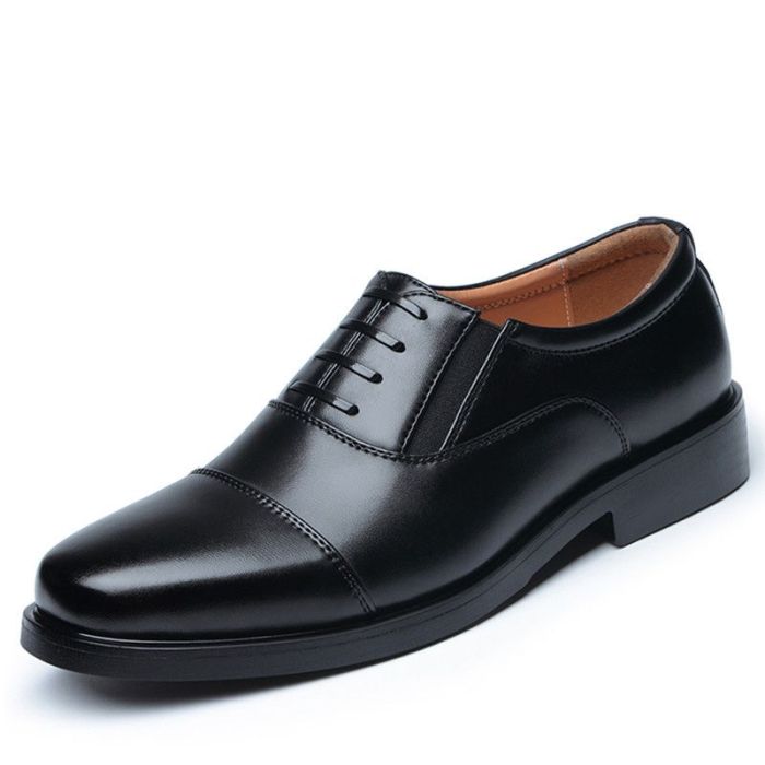 Mens black spiked dress shoes