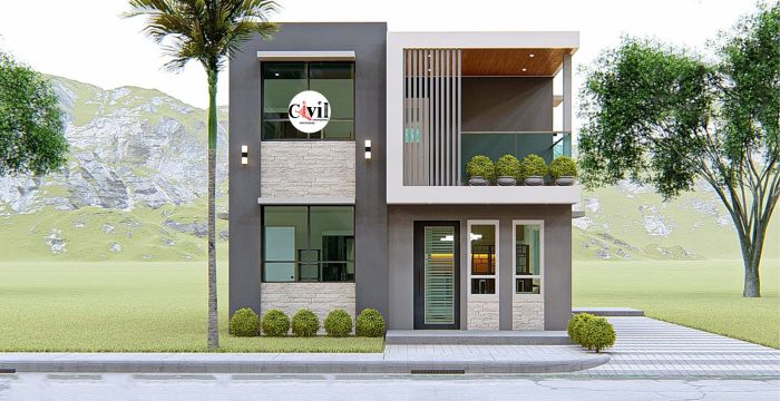 Desain rumah minimalis 2 lantai lebarb 6