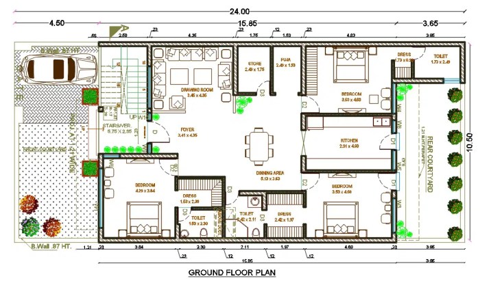 Desain rumah lebar 6 meter luas 90