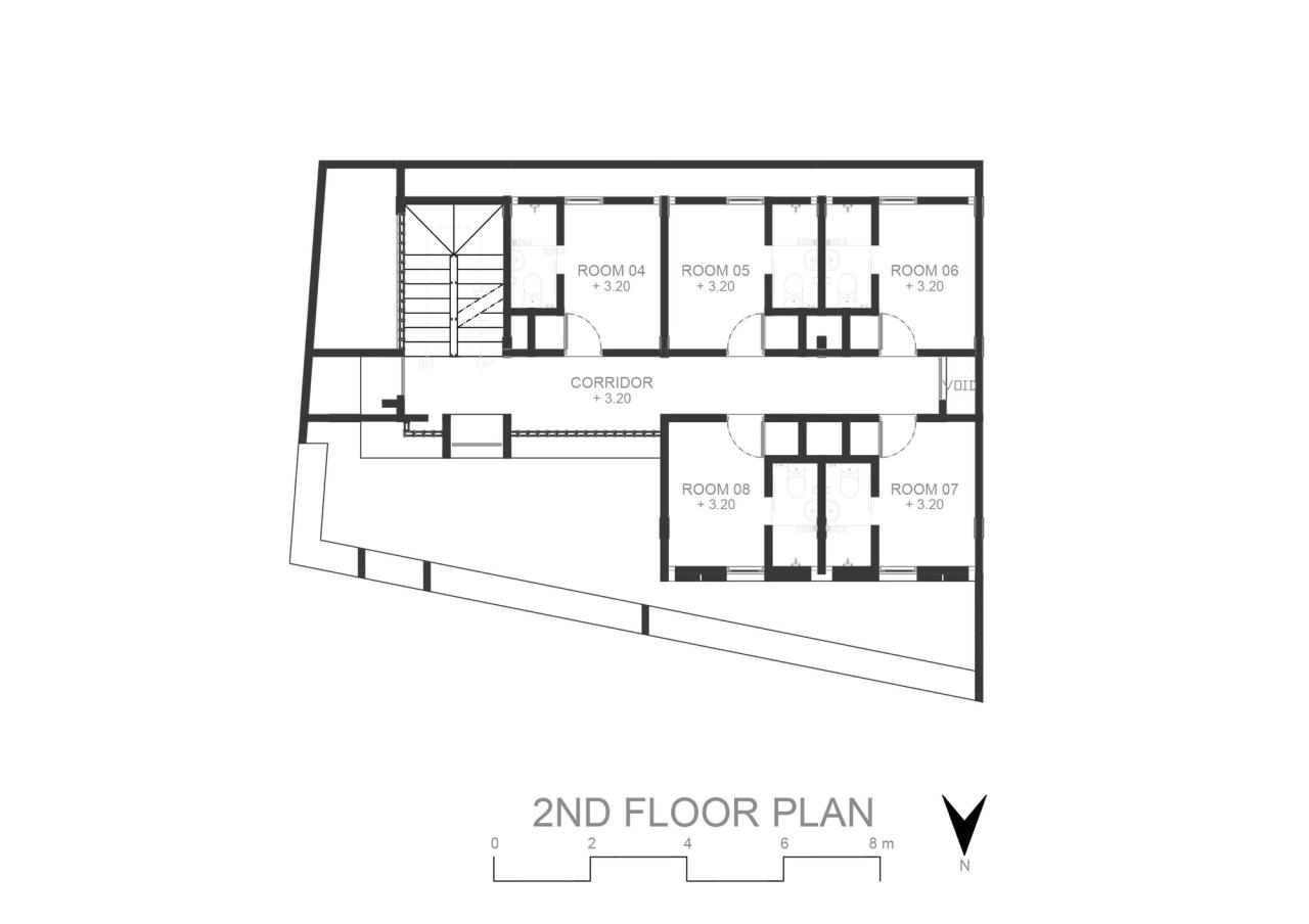 Desain rumah kost kosan 2 lantai