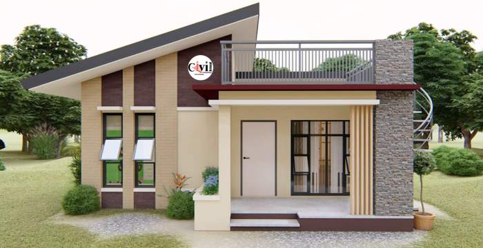 Desain rumah luas tanah 84 meter