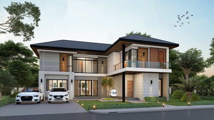 Desain rumah kos leter u