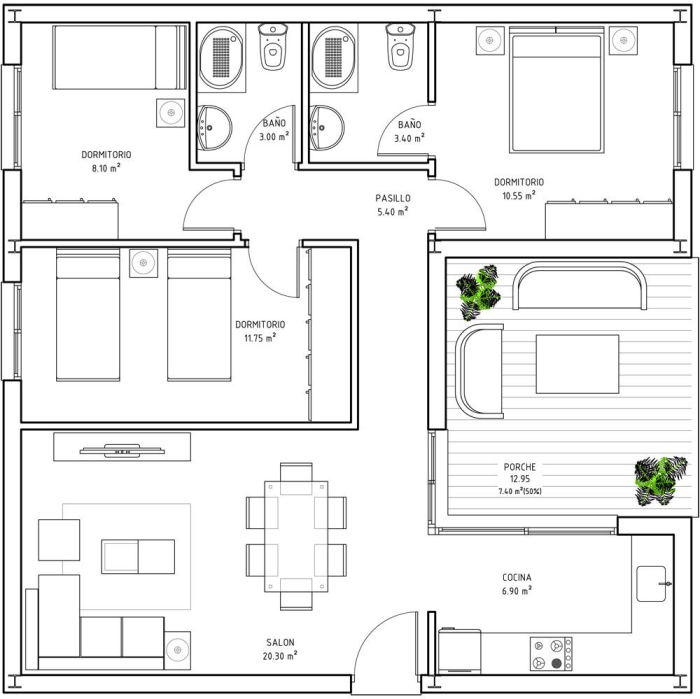 Desain rumah luas tanah 350m