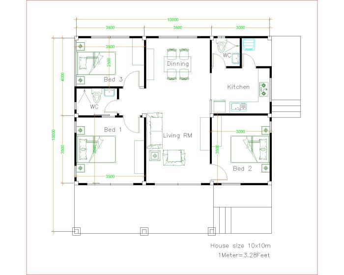 10x10 plans houseplans